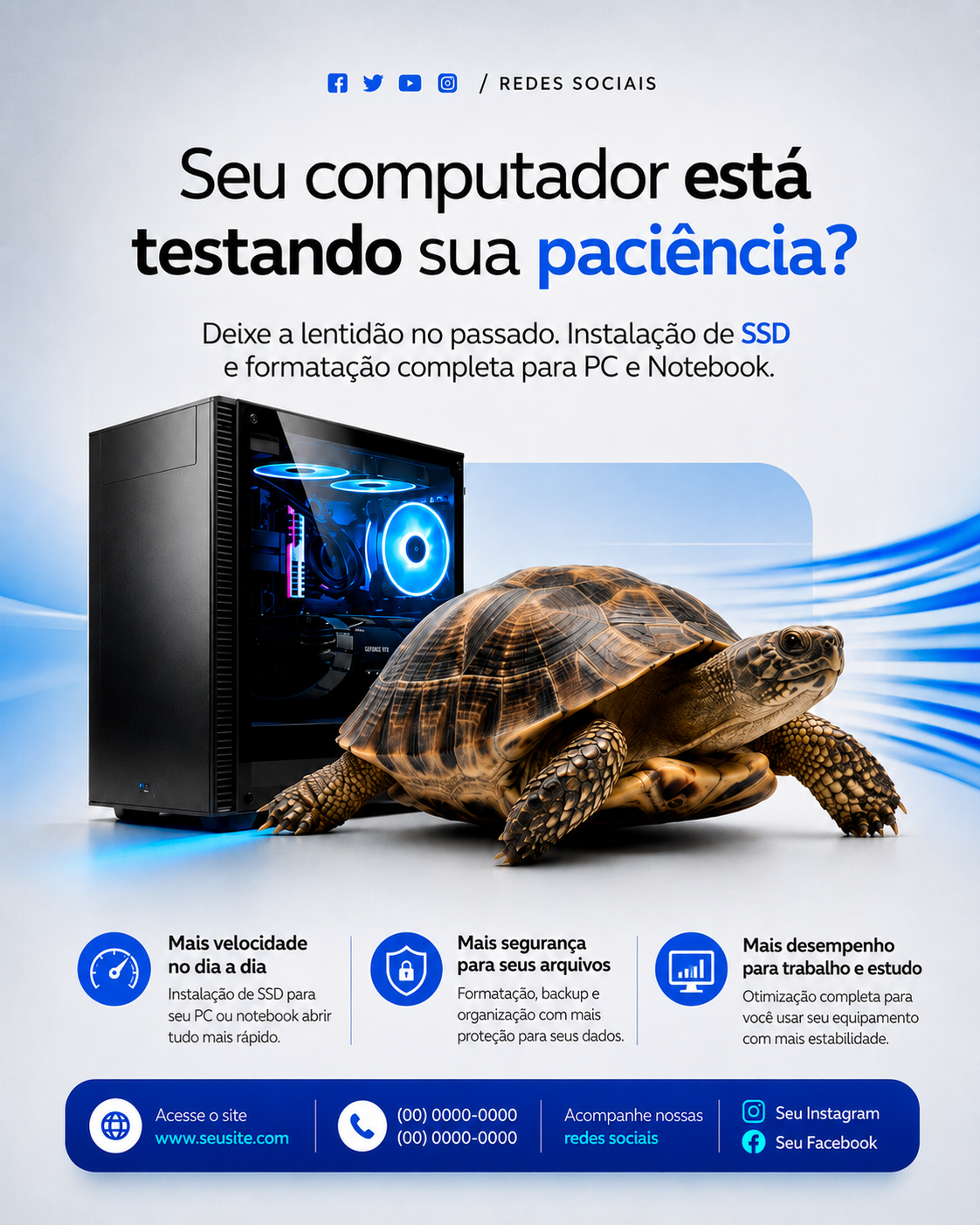 Exemplo de conteúdo para Instagram